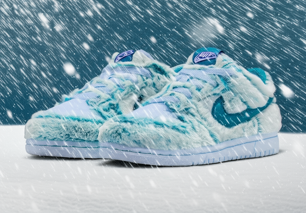 Nike Dunk Low “Abominable Snowman” releases Holiday 2025 for kids sizing