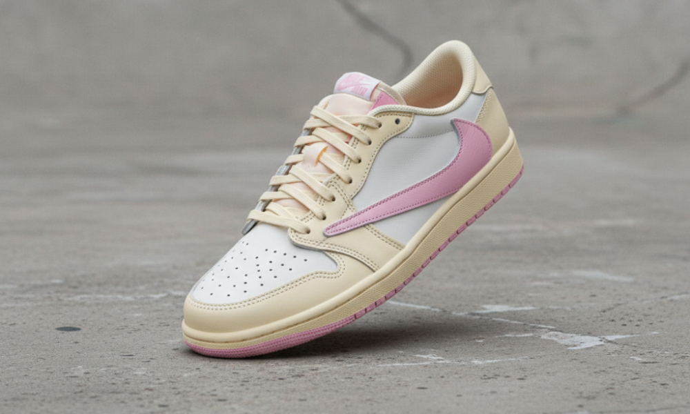 travis scott jordan 1 low shy pink from the pink pack raffles